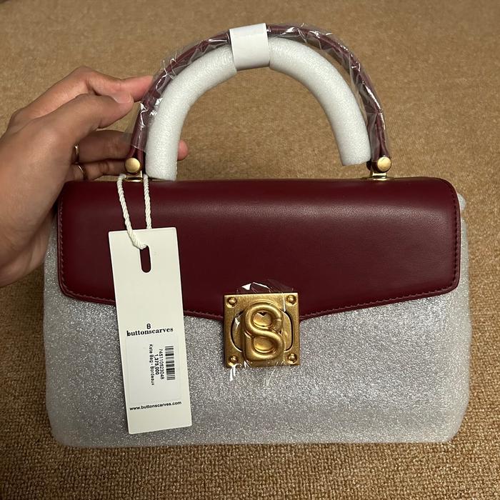 NEW! KATE BAG BORDEAUX BUTTONSCARVES