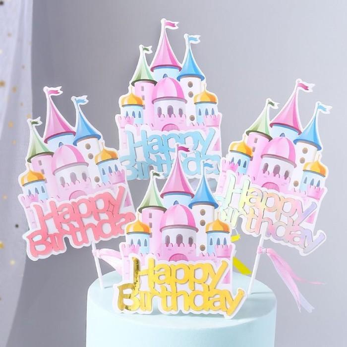 Topper Kue Hiasan Kue Princess Istana Cake Topper Dekorasi Cake