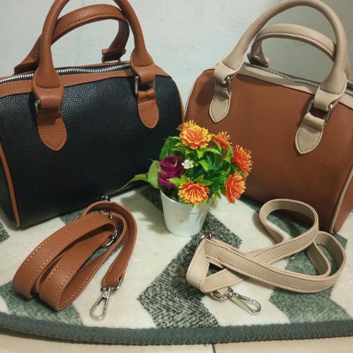 Tas LV bag size 25cmx18cm bahan kulit jeruk premium