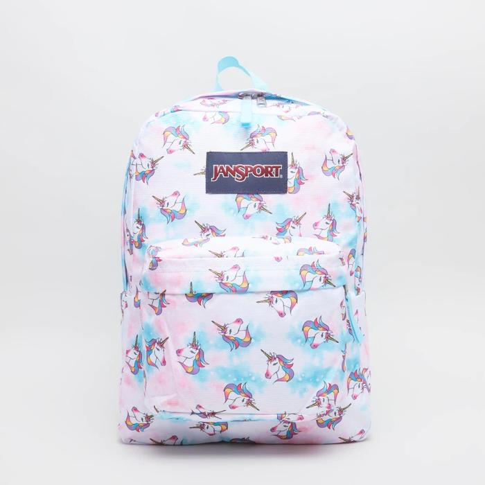 Jansport Tas Ransel Unicorn SuperBreak Backpack dengan Desain Unik dan Logo Unicorn Menonjol untuk G