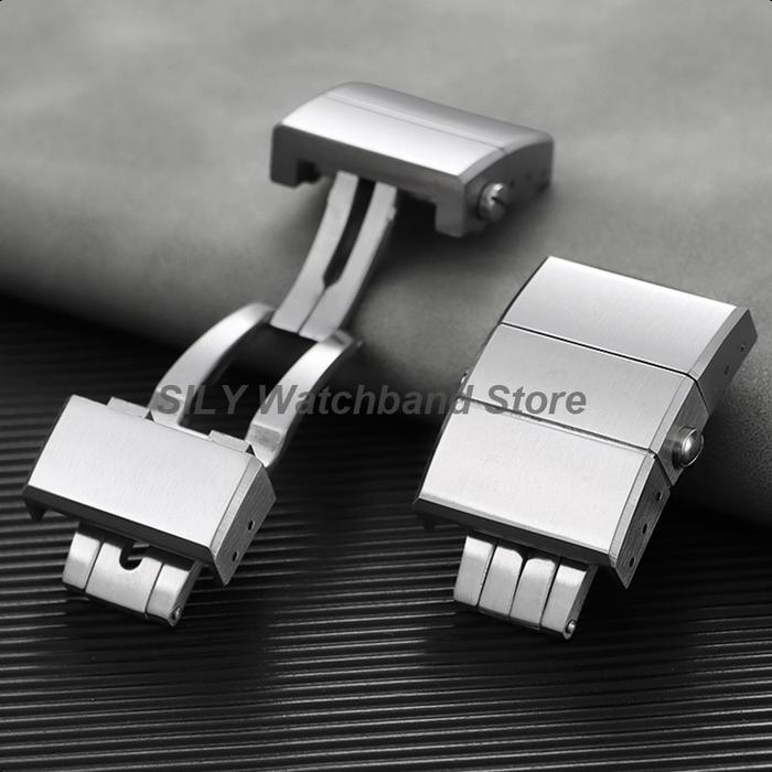 20mm Watch Folding Buckle for Ulysse Nardin Marine 263 Rubber Strap Stainless Steel Deployment Clasp