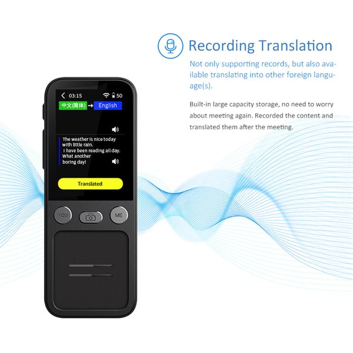 T16 2.4inch Touch Screen Translator Real-time Smart Voice Photo