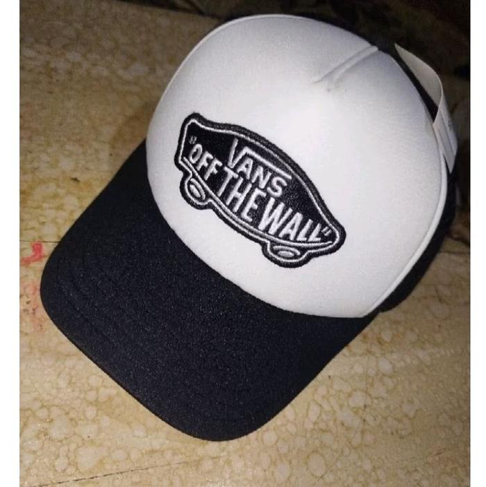 topi VANS ORIGINAL TRUCKER HAT BLACK/WHITE ADJUSTABLE