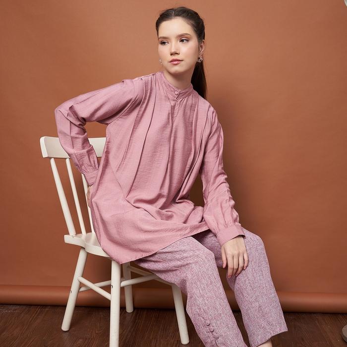 XALOXA CLARIN TUNIC  | Baju Atasan Tunic Wanita Bahan CRINKLE LINEN | Size Reguler