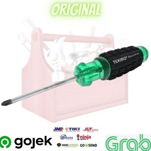 Tekiro Obeng Gagang Karet Plus 2 x 150 mm Cushion Grip Original