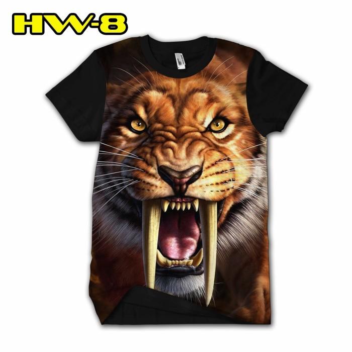 Kaos Gambar Macan Kumbang 3D Baju Harimau keren