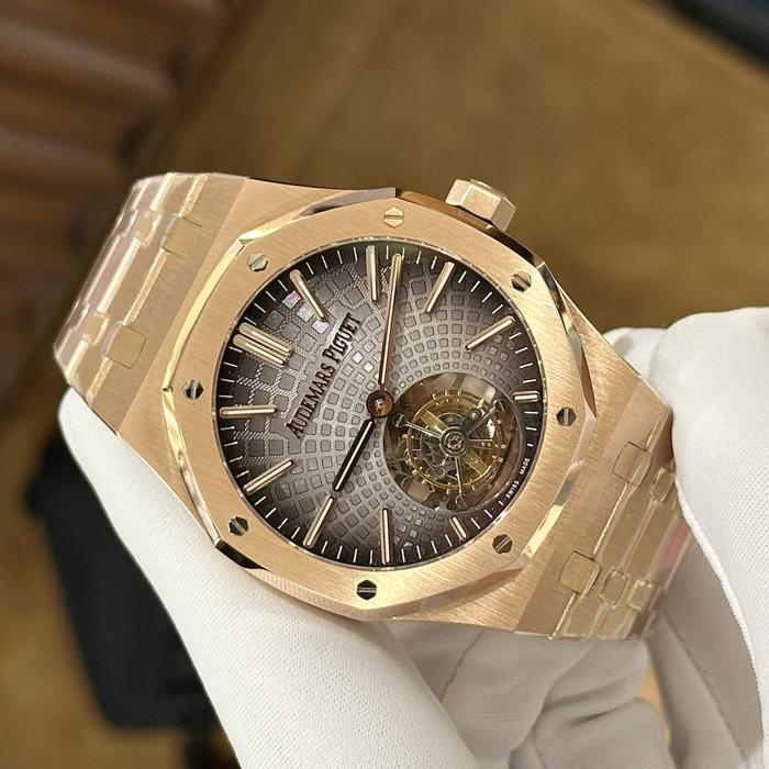 AP TOURBILLON SWISS Audemars  Watch Royal Oak Tourbillon Rose Gold 41mm