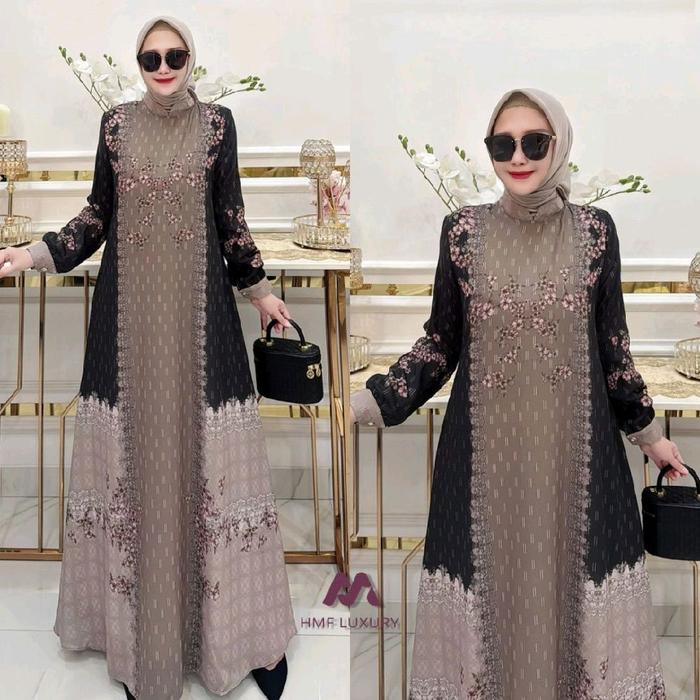 Sameha dress vol 56 by hmf luxury gamis muslim wanita