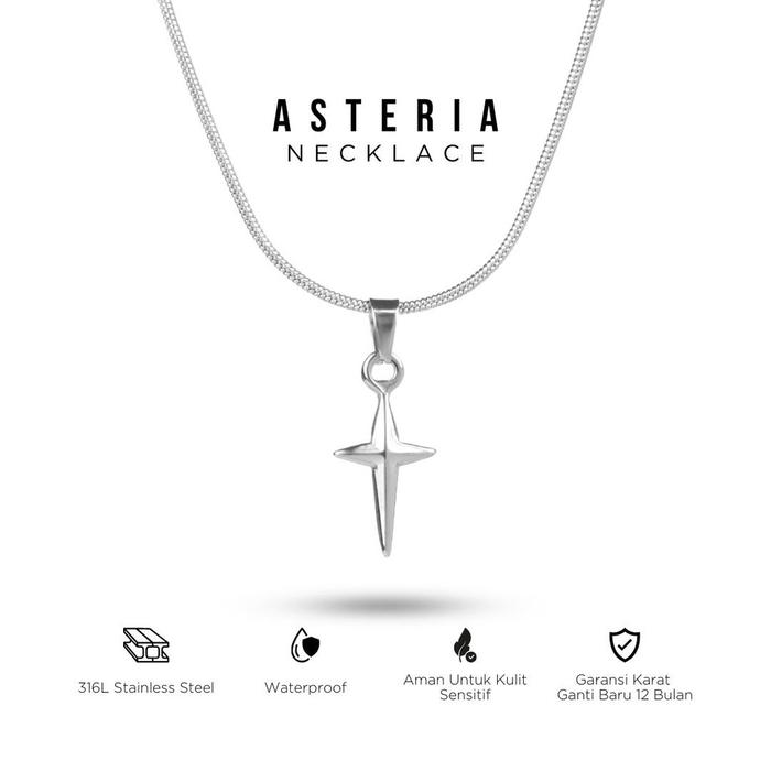 PROJECT NINETYSEVEN - ASTERIA Necklace - Kalung Pria Wanita Anti Karat Premium Kalung Bintang Mewah