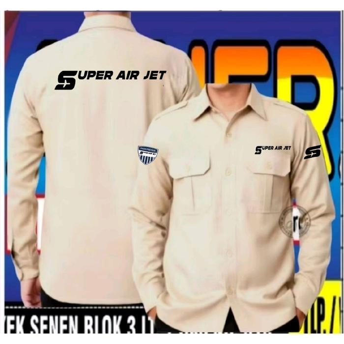 ready stok terbaru kemeja super air jet baju super air jet seragam super air jet pdh super air kemej