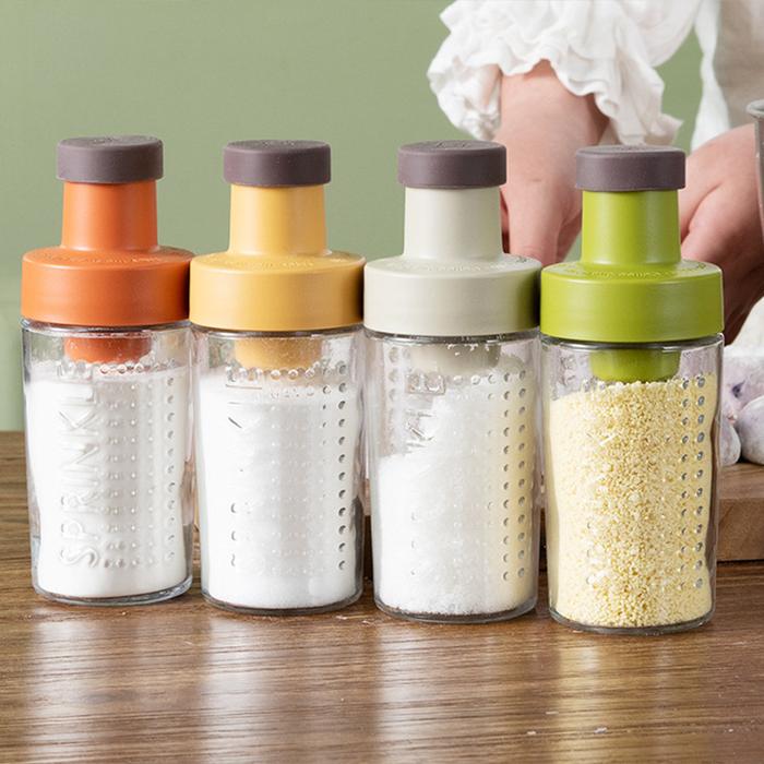 Botol Bumbu dengan Penutup Debu Silikon Disegel Kontrol Gula Botol