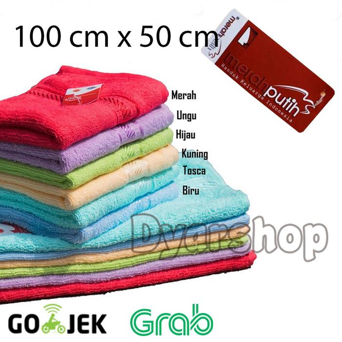 Handuk Mandi Merah Putih 100 x 50 Tanggung | Handuk Mandi Handuk Dewasa Handuk Anak Handuk 100 x 50