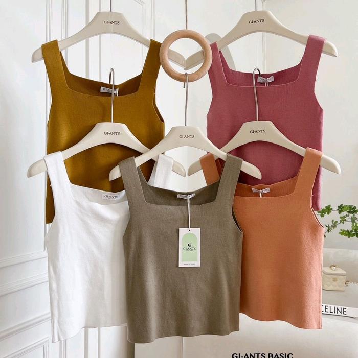 GIANTS TANKTOP 014 BASIC WANITA RAJUT KOREAN