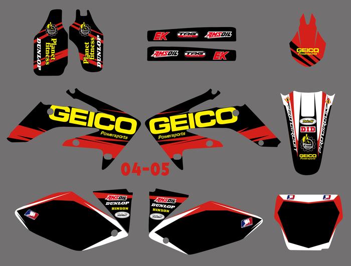 NICECNC New Decal And Sticker Kit For Honda CRF250R CRF250 CRF 250R