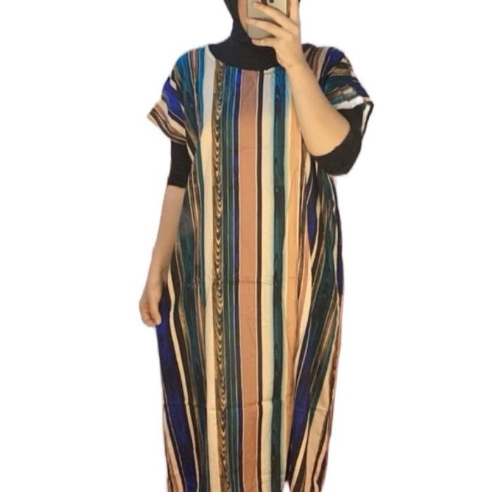 Daster Ruffle simple rayon grade A Motif Trendy Adem Lembut Wanita Baju Panjang Tidur Rayon Dress -