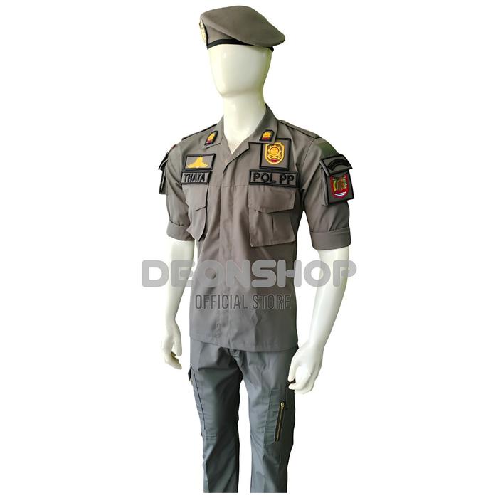 pdl pol PP lengkap nama dan logo daerah Baju Safety Seragam Kerja Panjang Celana Pria