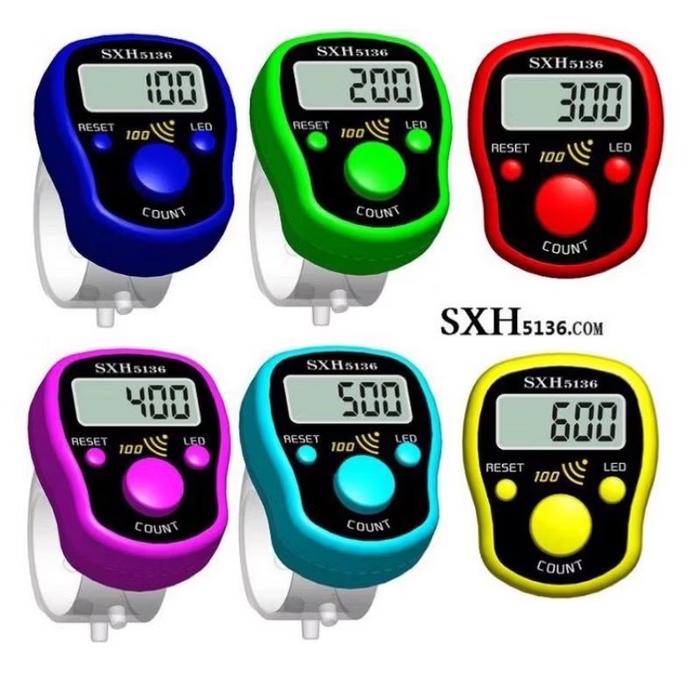 TASBIH DIGITAL LED ALARM BUNYI 100 Tasbih Digital Alarm + LED | SXH 5136 | FREE BOX
