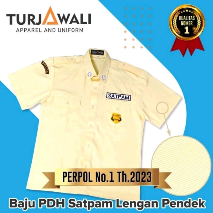 Atasan Seragam PDH Terbaru, Atasan Baju Satpam PDH, Kemeja PDH Security, Baju lengan pendek PDH satp