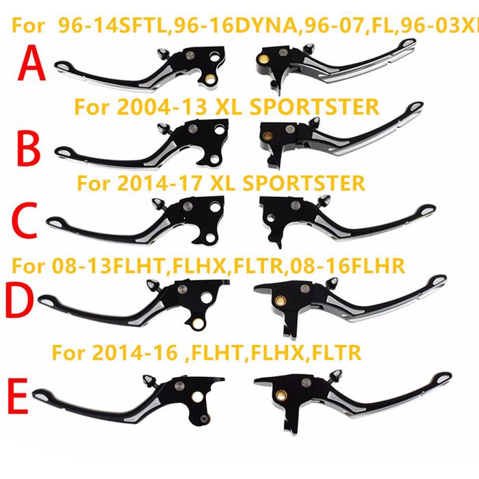 Regulator Clutch & Brake Lever Set Black/Chrome For Harley Sportster