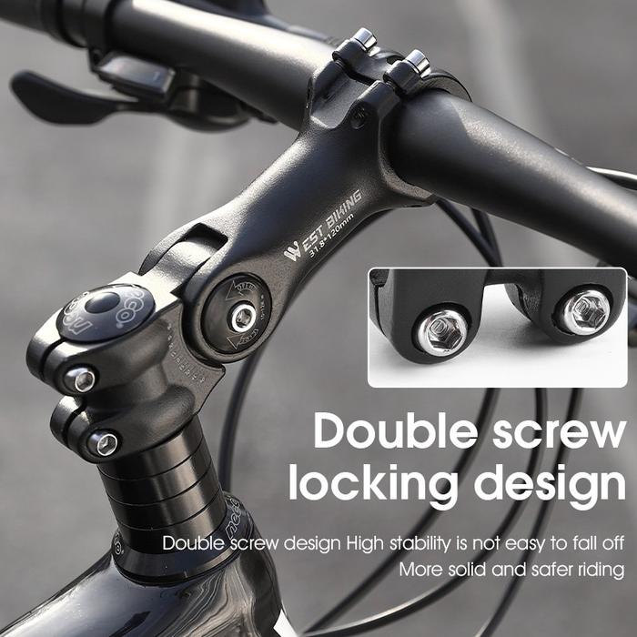Ready Stok West Biking Yp0805023 Stem Sepeda Mtb Rise Adjustable 0-60 Derajat Store.Id