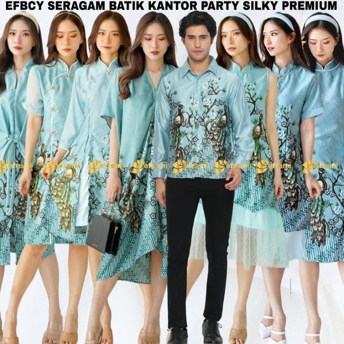 EF BCY BLUE BATIK SARIMBIT KELURGA BATIK SATIN PREMIUM BATIK SARIMBIT BATIK SET KELUARGA