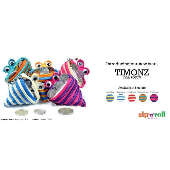 ZIP N ROLL | Timonz Monster Pouch | Dompet Koin | Tempat Uang Koin | T
