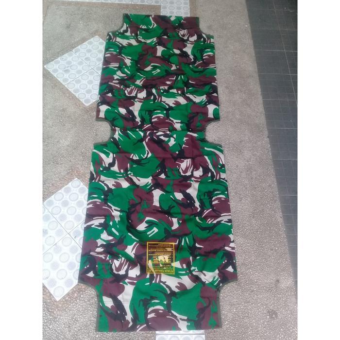 Tictac Daun Kain Velbed Loreng Hitam Hijau *