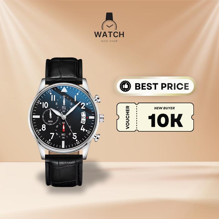 CRNAIRA C819 Jam Tangan Chrono Aktif Kasual FORMAL Pria Rantai Pasir KULIT Anti Air Watches Luminous