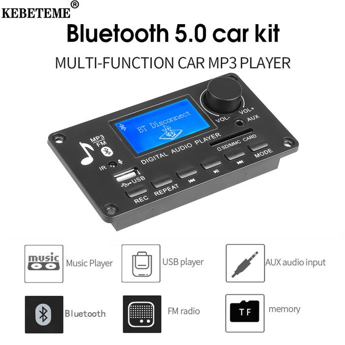 KEBETEME Papan Dekoder Pemutar MP3, Modul Pemutar Audio Musik