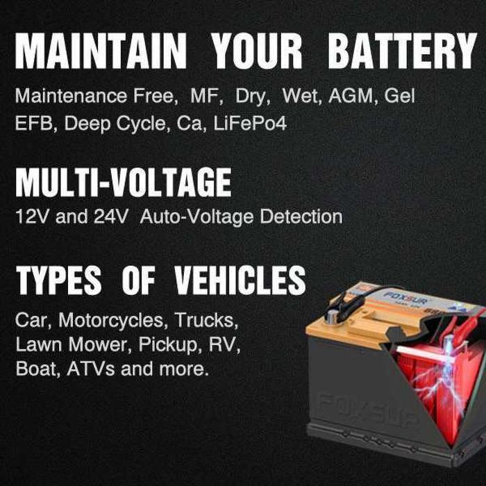 Charger Baterai Aki Mobil Motor Automatic Detection 12V 24V - FBC122410D