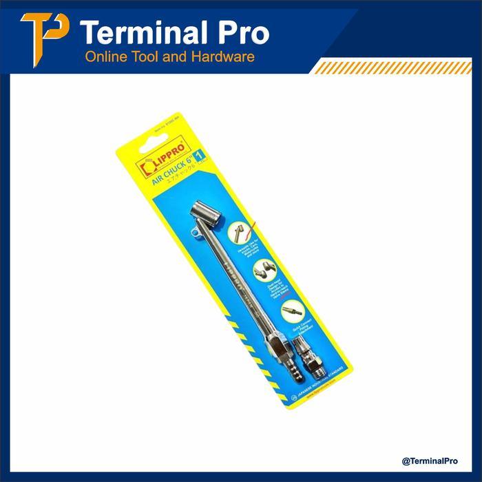Lippro Isi Angin Ban Kepala Inflator Tire Air Chuck Coupler + Nipple