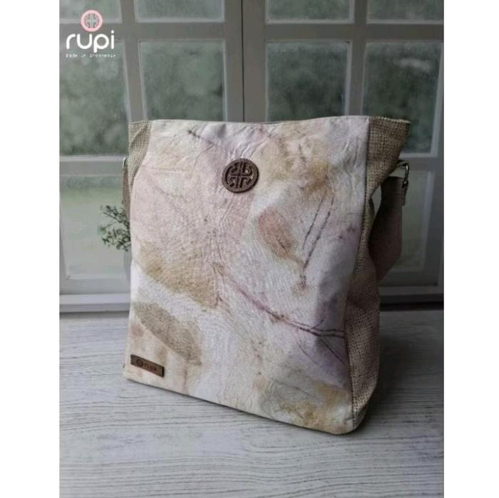 Tas Selempang - Ghania Sling Bag Mix Eco Print By Rupi
