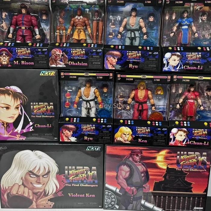 In Stock Jada Toys Ultra Street Fighter II M.Bison Dhalsim Violent Ken RYU Chun Li 6" Inch Action Fi