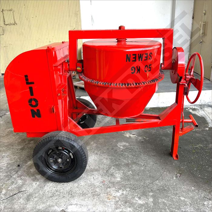 Mesin Molen Aduk Semen 50Kg Roda BESI KARET / Mesin Pengaduk Cor Semen Beton 50 kg Concrete Mixer