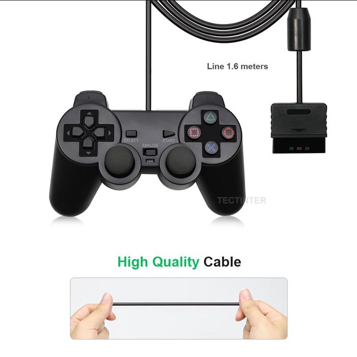 For PS2 Wired USB PC Game Controller Gamepad Manette For Playstation