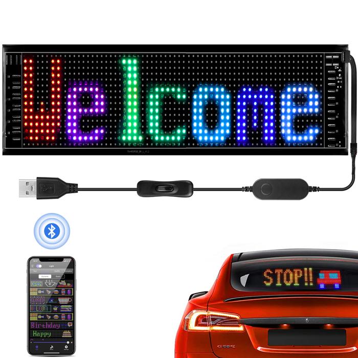 Car Advertising LED Sign USB 5V LED Pixels Matrix Panel Flexible Led