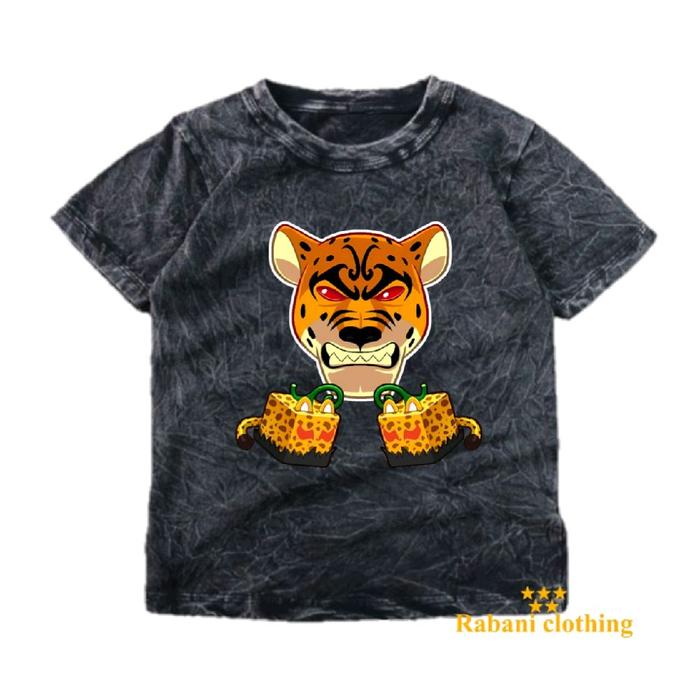 BAJU KAOS BLOX FRUIT LEOPARD KAOS WASHED ANAK Fashion
