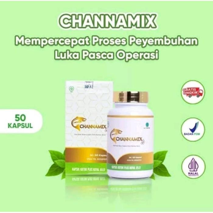 CHANNAMIX EKSTRAK IKAN GABUS PLUS ROYAL JELLY OBAT PENGERING LUKA SECARA CEPAT