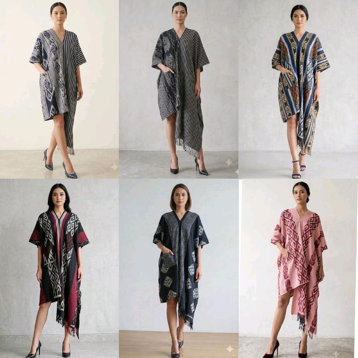 Tunik Outer Jumbo Wanita Ethnic Ori Tenun Troso