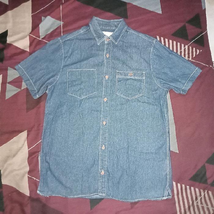 Kemeja kasual denim chambray shirt vivastudio original
