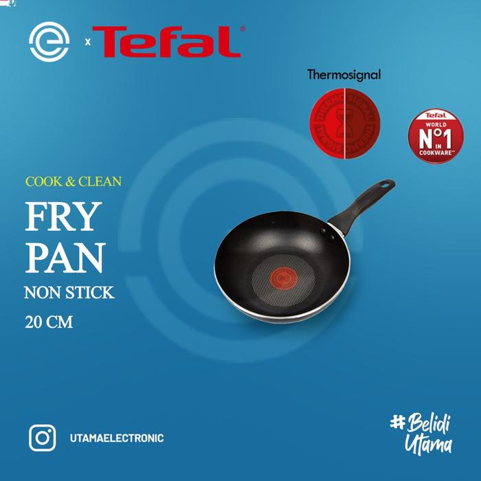 TEFAL Panci Penggorengan 20CM - Cook & Clean Frypan