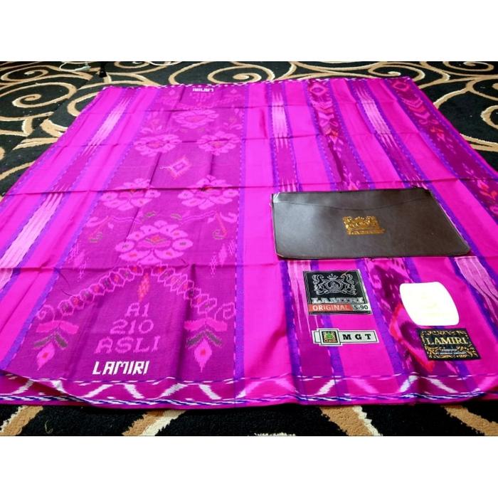 PROMO TERMURAH!!! Sarung Lamiri Songket MGT S90 Full Sutra Asli A1 Jahit Tengah Ukuran Dewasa Termur