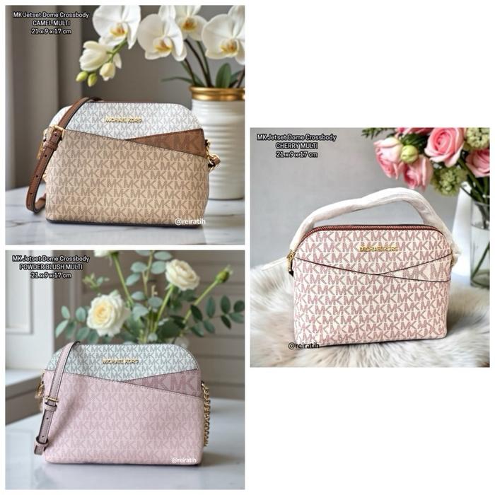 Tas Wanita Jet Set Travel Medium Dome Crossbody MK (ORIGINAL 100%)