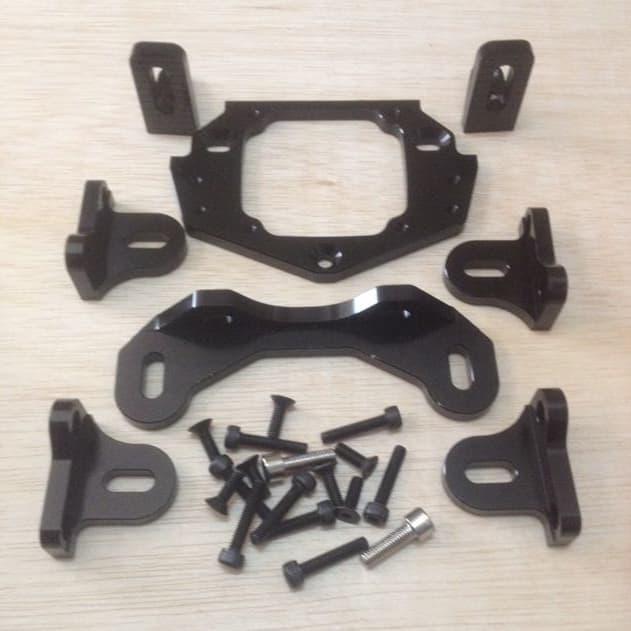Universal Engine Mount hitam 26 - 32cc dudukan mesin rc boat Zenoah