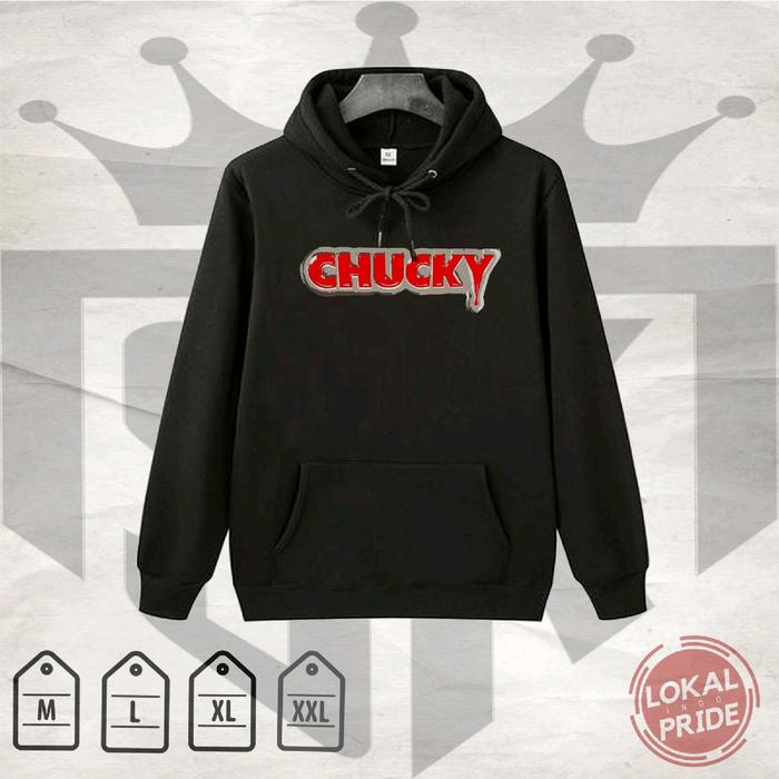 Hoodie Sweater Jacket Chucky Cewek Fleece Cowok Sablon Panjang Nyaman Tebal