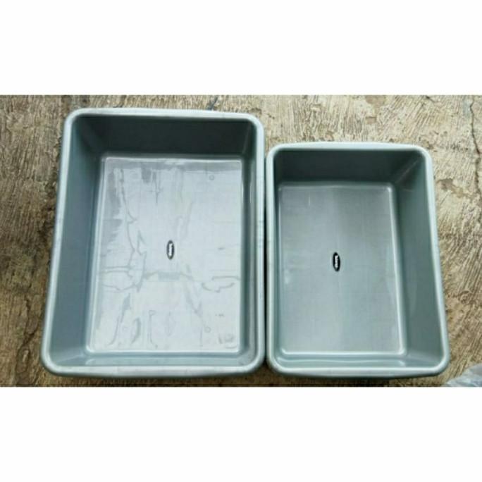 (Cooger) Bak Plastik Kotak Jumbo Abu B03 Baskom Pasir Kucing