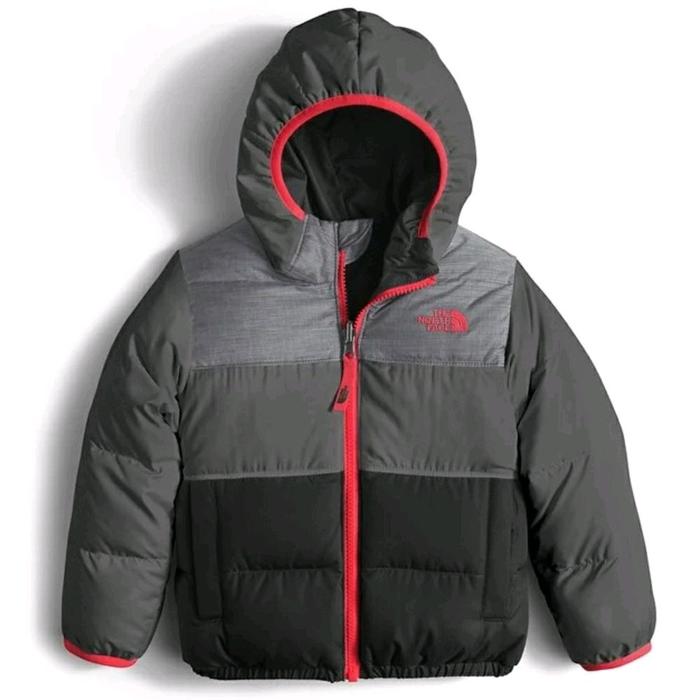THE NORTH FACE TODDLER MOONDOGGY REVERSIBLE DOWN 550 BLACK GREY JAKET ANAK JAKET HIKING TREKKING WIN