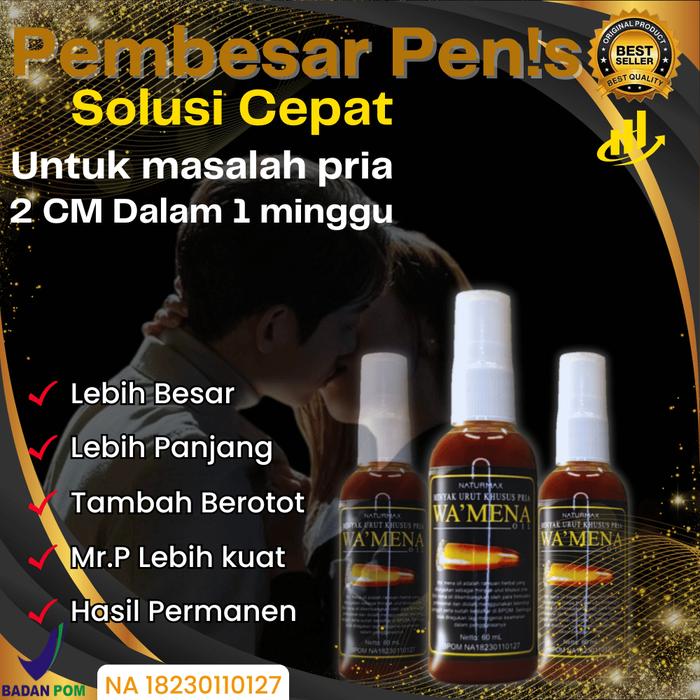 WA'MENA OIL DAUN TIGA JARI PEMBESARPENIS PRIA PERMANEN PALING AMPUH ORIGINAL