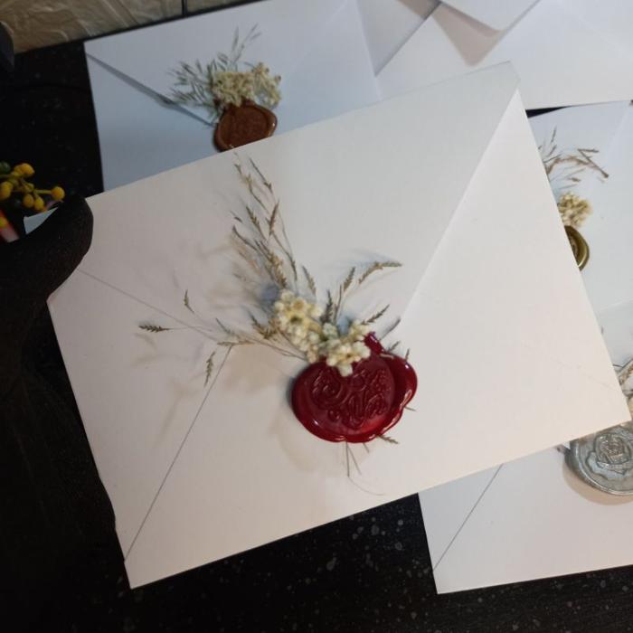 TERLARIS Amplop custom amplop wedding amplop angpao amplop unik dengam seal wax dan ucapan READY