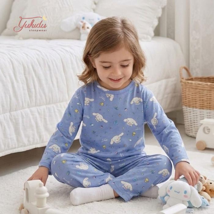 Yukidu Sleepwear Setelan Piyama Kids Cinnamoroll Milk Bamboo Organik